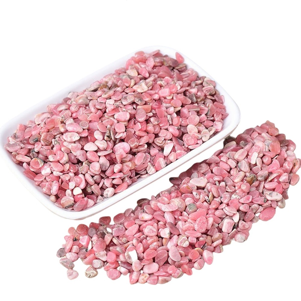 Chip Rhodochrosite Beads for Home Decoration & Decor Making Jewelry 100Gram Crushed Irregular Tumbled Stone Pieces Beads No hole
