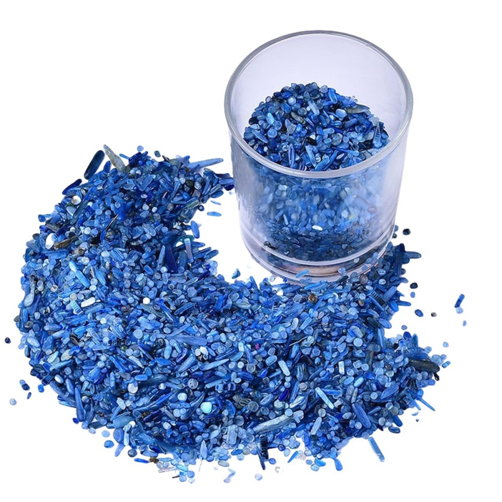 Chip Blue Kyanite Beads for Home Decoration & Decor Making Jewelry 100Gram Crushed Irregular Tumbled Stone Pieces Beads No hole