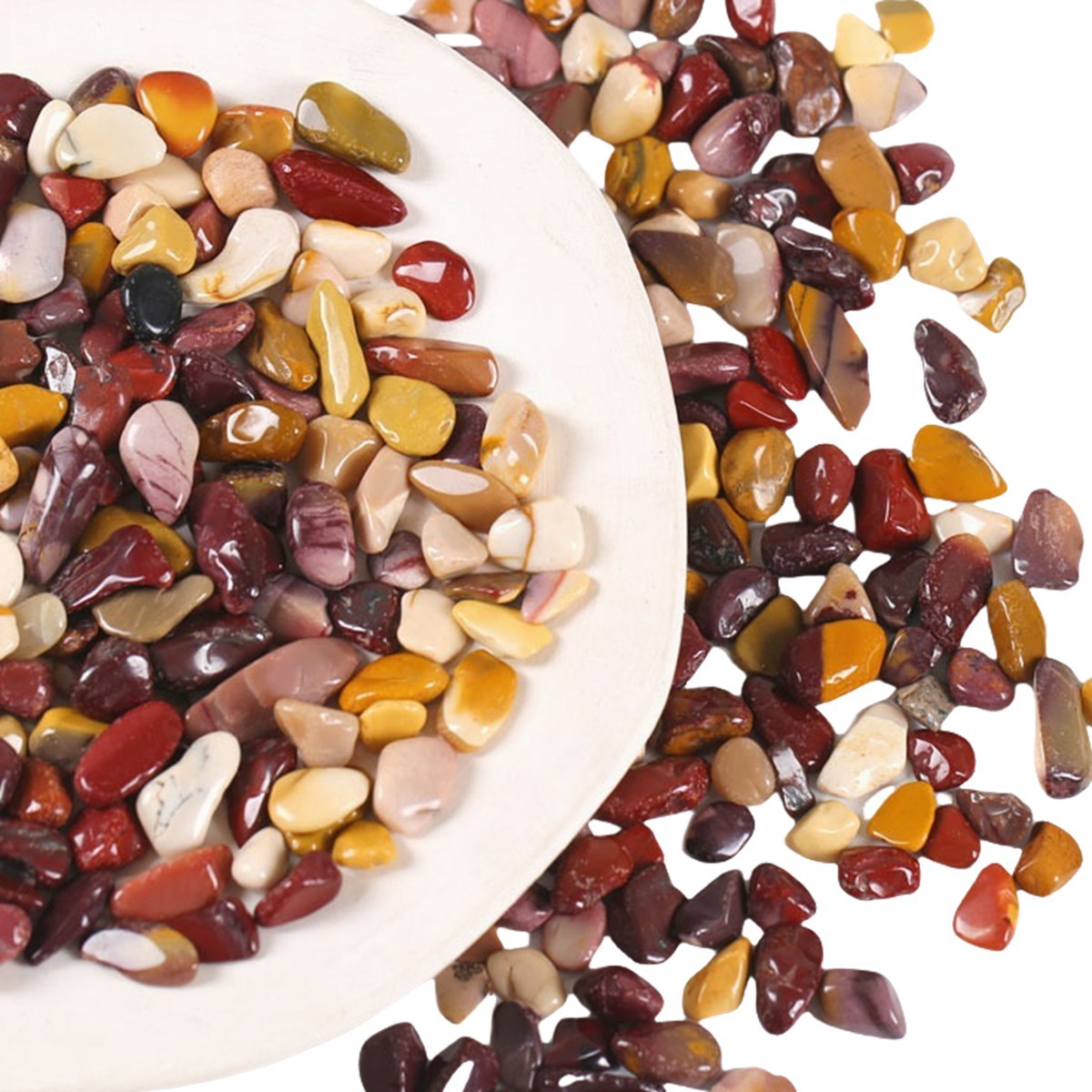 Chip Mookaite Jasper Beads for Home Decoration & Decor Making Jewelry 100Gram Crushed Irregular Tumbled Stone Pieces Beads No hole
