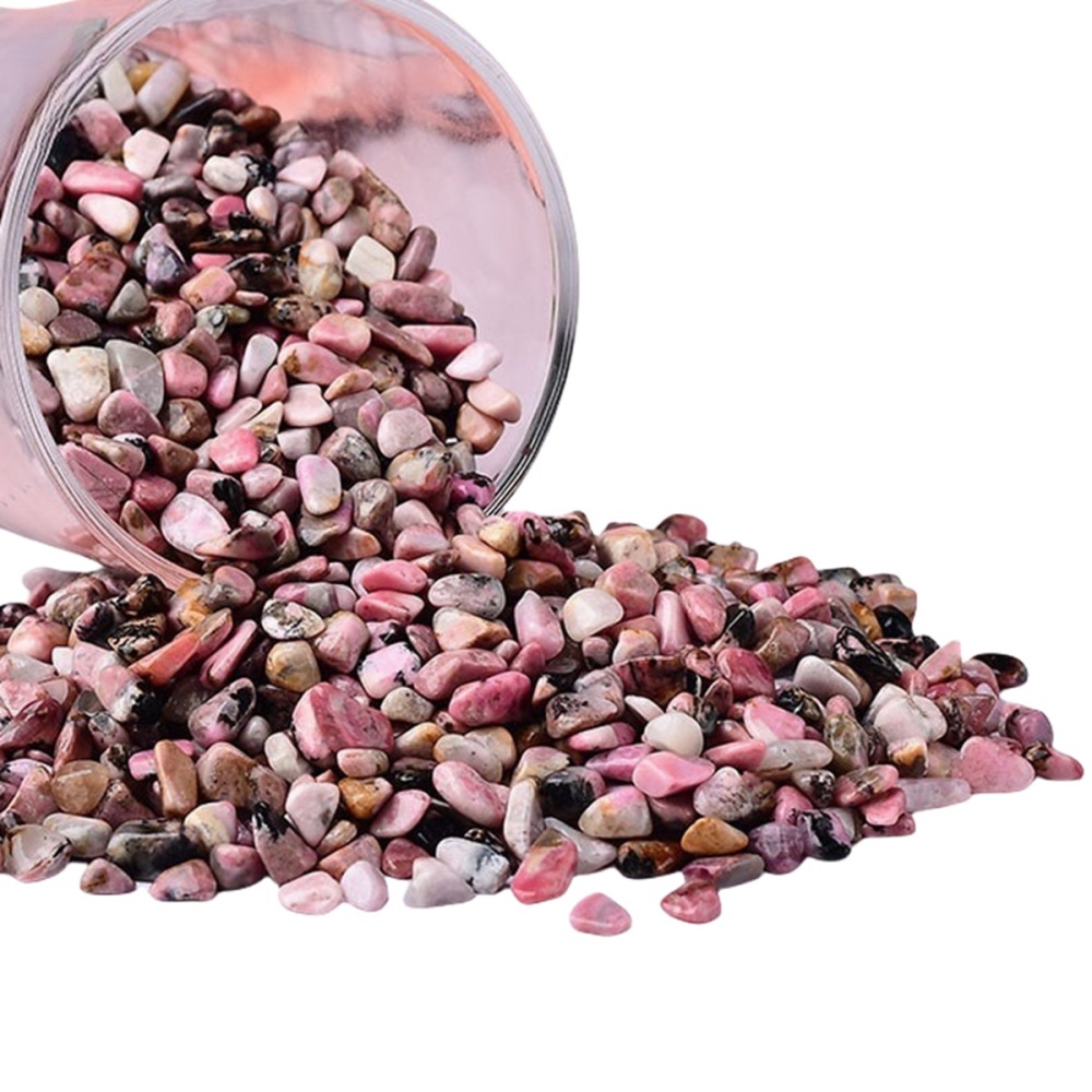 Chip Rhodochrosite Beads for Home Decoration & Decor Making Jewelry 100Gram Crushed Irregular Tumbled Stone Pieces Beads No hole