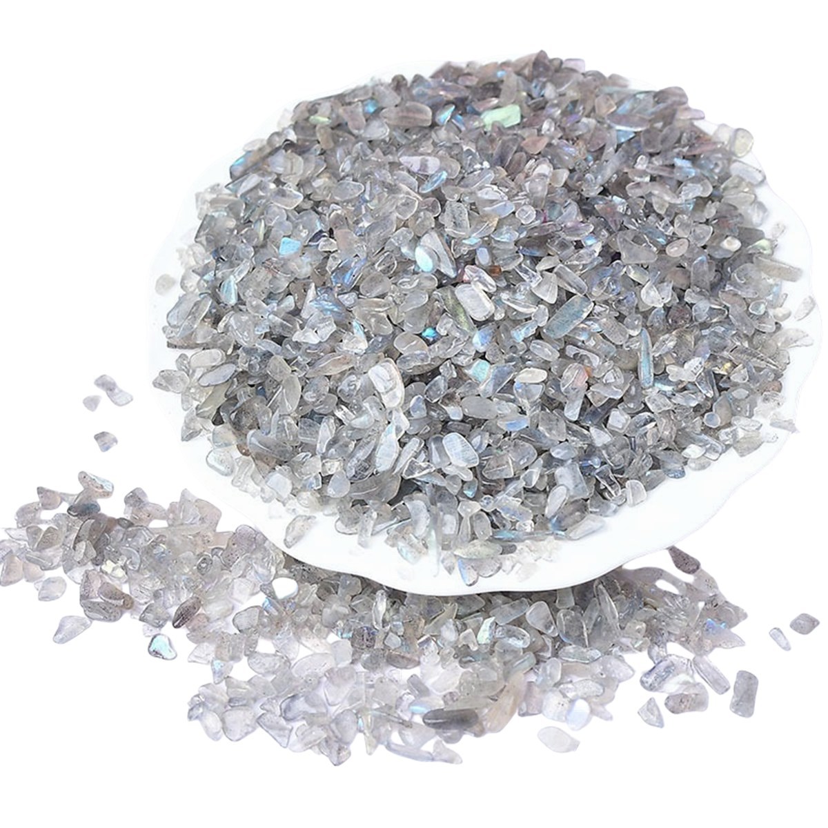 Chip Labradorite Beads for Home Decoration & Decor Making Jewelry 100Gram Crushed Irregular Tumbled Stone Pieces Beads No hole