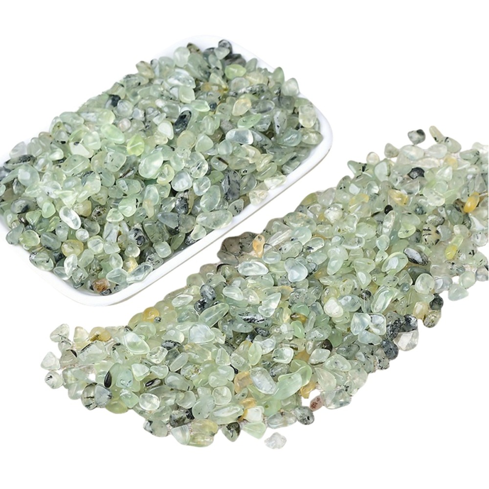 Chip Prehnite Epidote Beads for Home Decoration & Decor Making Jewelry 100Gram Crushed Irregular Tumbled Stone Pieces Beads No hole
