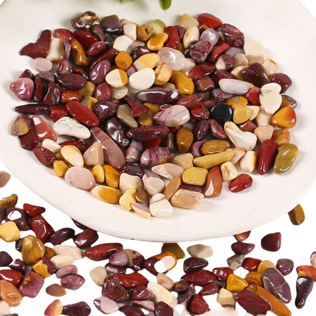 Chip Mookaite Jasper Beads for Home Decoration & Decor Making Jewelry 100Gram Crushed Irregular Tumbled Stone Pieces Beads No hole
