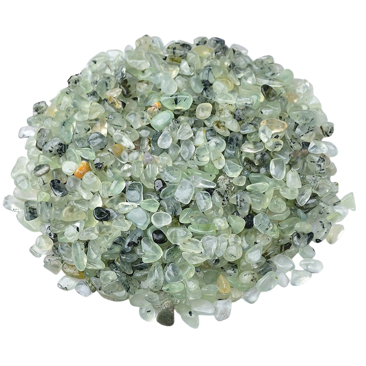 Chip Prehnite Epidote Beads for Home Decoration & Decor Making Jewelry 100Gram Crushed Irregular Tumbled Stone Pieces Beads No hole