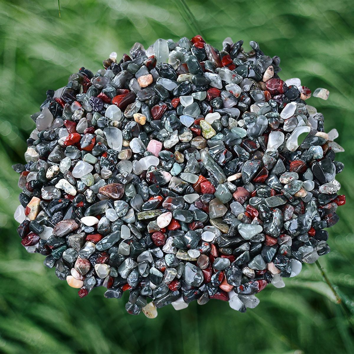 Chip African Bloodstone Beads for Home Decoration & Decor Making Jewelry 100Gram Crushed Irregular Tumbled Stone Pieces Beads No hole
