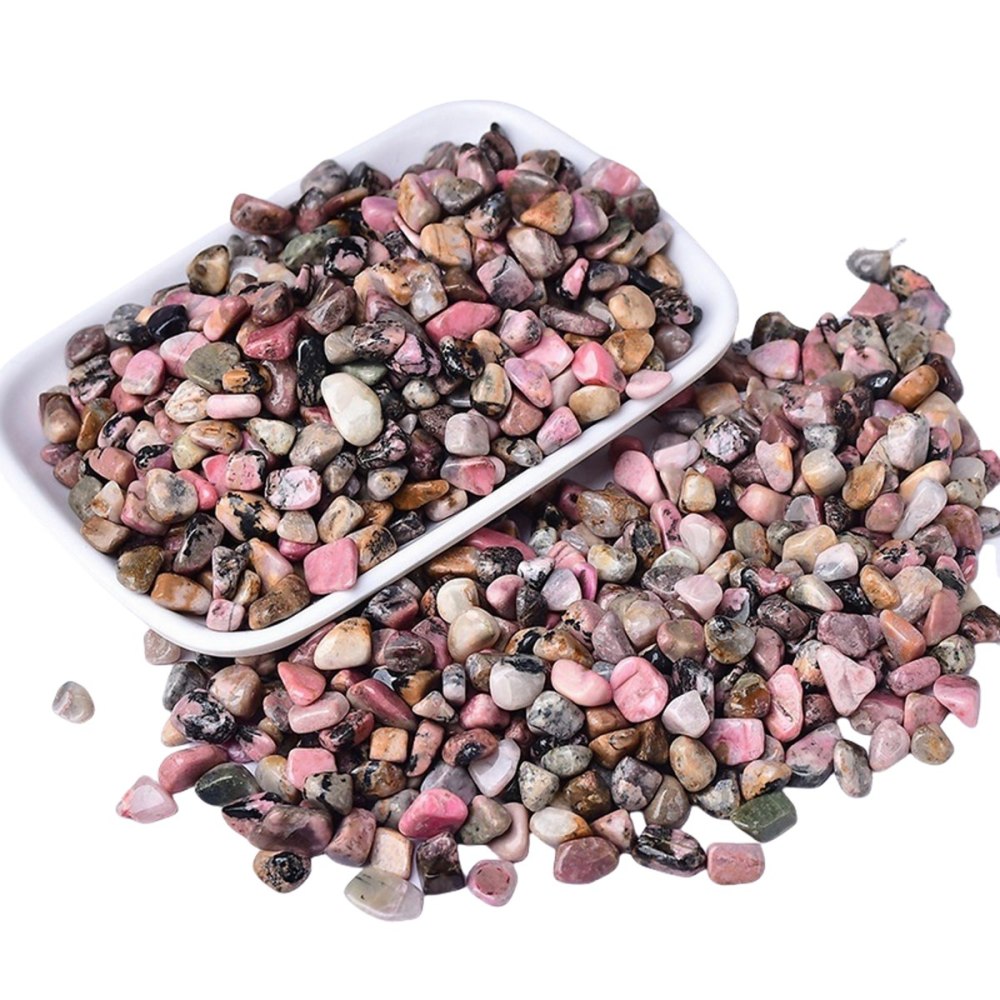 Chip Rhodochrosite Beads for Home Decoration & Decor Making Jewelry 100Gram Crushed Irregular Tumbled Stone Pieces Beads No hole