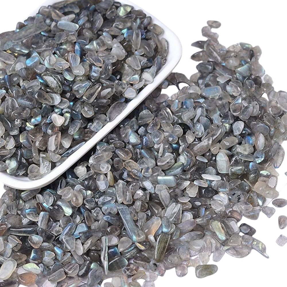 Chip Labradorite Beads for Home Decoration & Decor Making Jewelry 100Gram Crushed Irregular Tumbled Stone Pieces Beads No hole