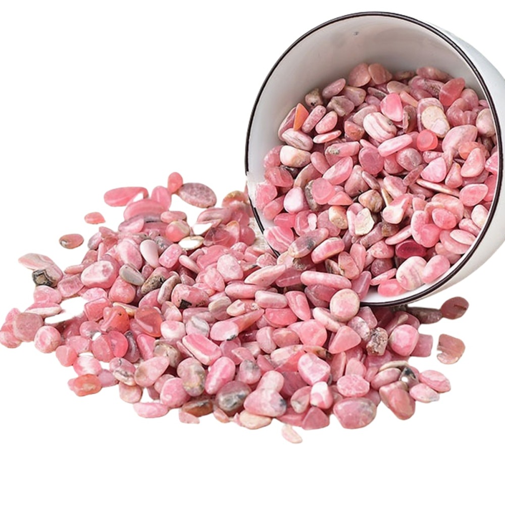 Chip Rhodochrosite Beads for Home Decoration & Decor Making Jewelry 100Gram Crushed Irregular Tumbled Stone Pieces Beads No hole