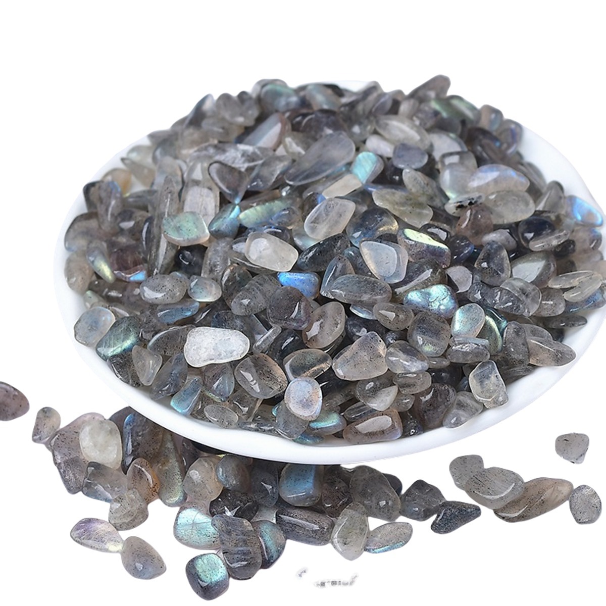 Chip Labradorite Beads for Home Decoration & Decor Making Jewelry 100Gram Crushed Irregular Tumbled Stone Pieces Beads No hole