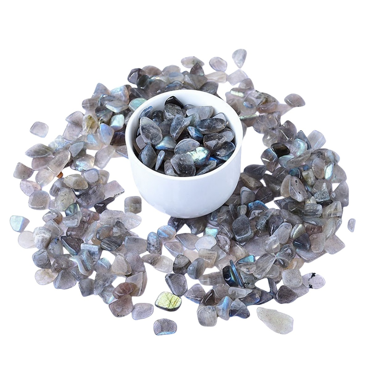 Chip Labradorite Beads for Home Decoration & Decor Making Jewelry 100Gram Crushed Irregular Tumbled Stone Pieces Beads No hole