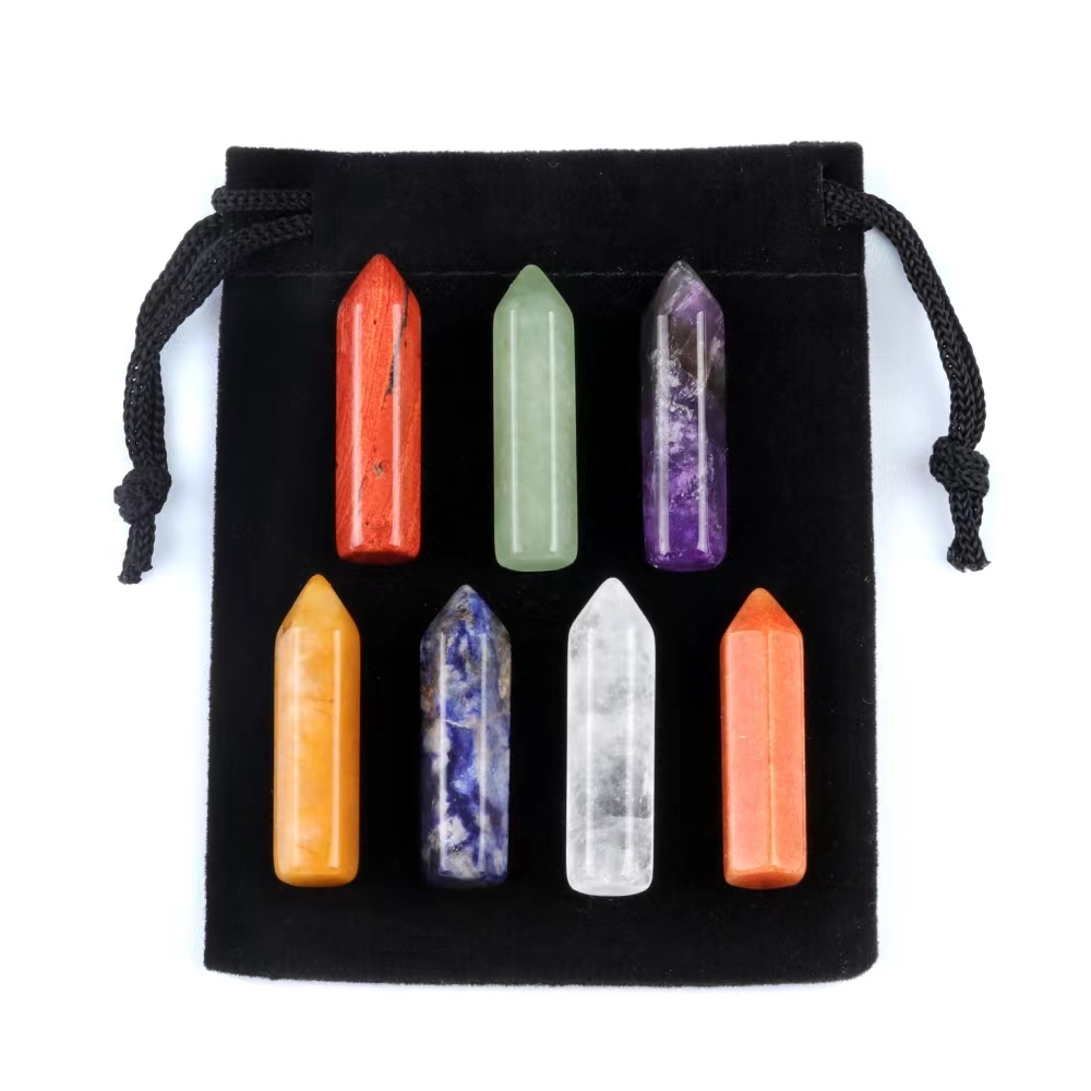 7 Chakra Tumbled Stone for Decor  Healing Crystals Polished Energy Reiki Tumbling Balancing Decoration Meditation Therapy