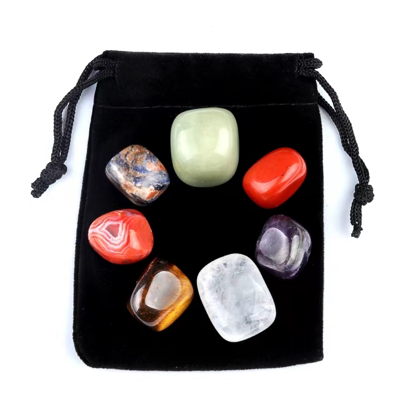 7 Chakra Tumbled Stone for Decor  Healing Crystals Polished Energy Reiki Tumbling Balancing Decoration Meditation Therapy