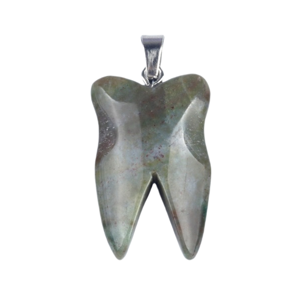 Fancy Jasper Tooth Necklace for women men Handmade Craved Gemstone Teeth CrystalPendant for Making Jewelry