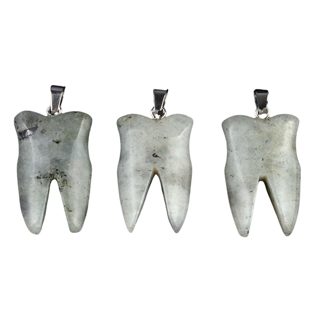 Labradorite Tooth Necklace for women men Handmade Craved Gemstone Teeth CrystalPendant for Making Jewelry