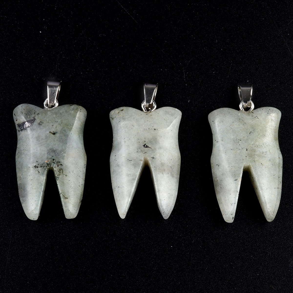 Labradorite Tooth Necklace for women men Handmade Craved Gemstone Teeth CrystalPendant for Making Jewelry