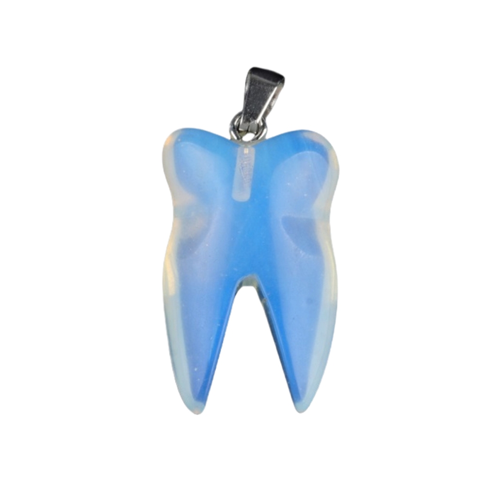 Opal Tooth Necklace for women men Handmade Craved Gemstone Teeth CrystalPendant for Making Jewelry