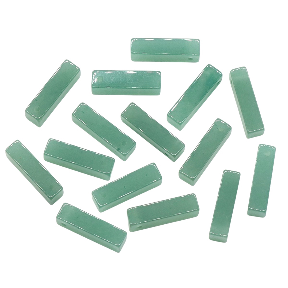 Amazonalite Rectangle Stone Pendant for Making Jewelry Necklace Earrings 6X6X25MM Cuboid Beads