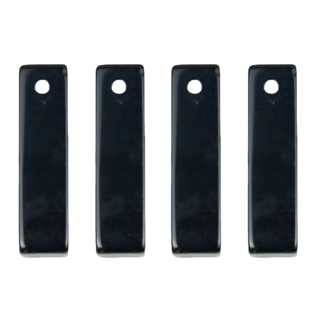 Black Obsidian Rectangle Stone Pendant for Making Jewelry Necklace Earrings 6X6X25MM Cuboid Beads