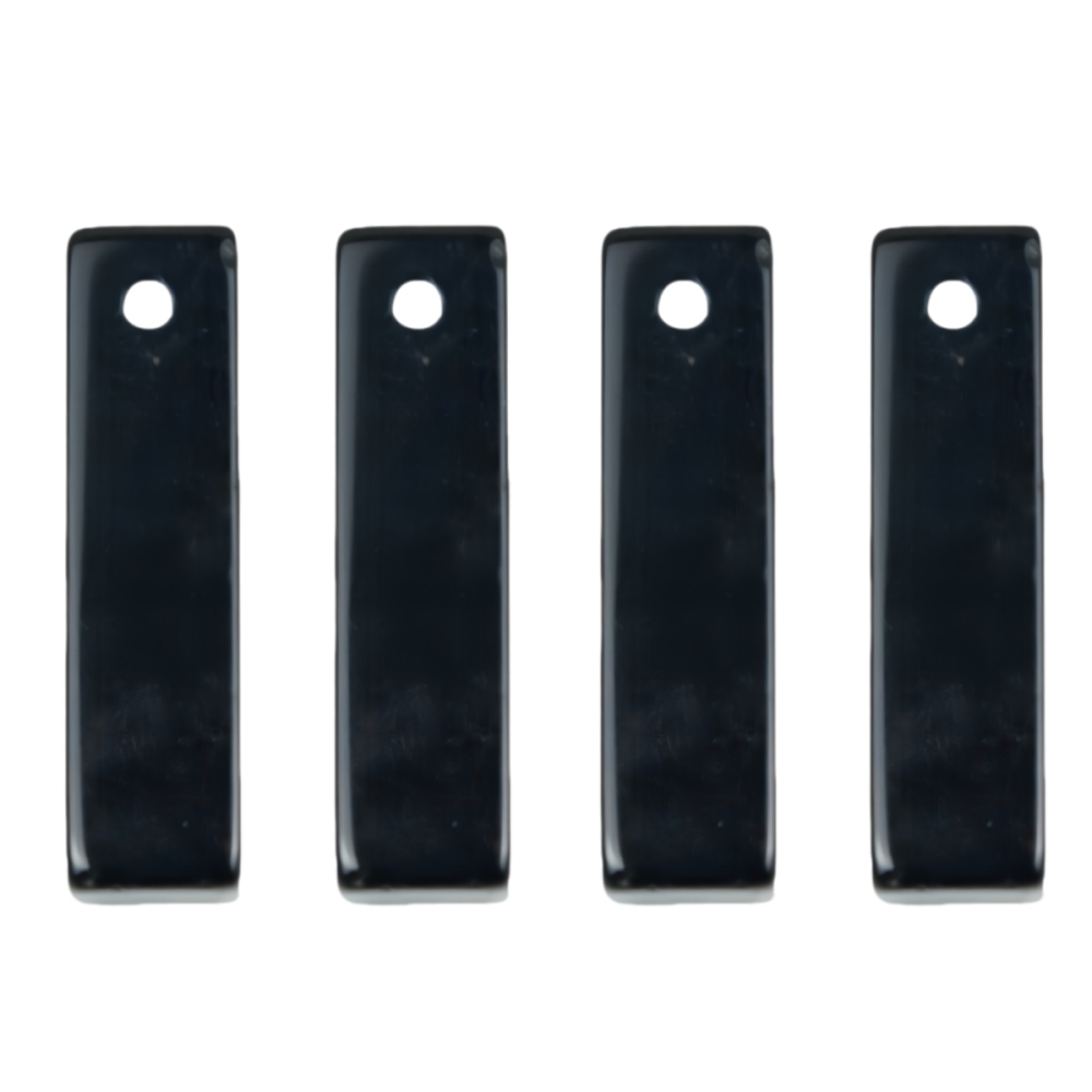 Black Obsidian Rectangle Stone Pendant for Making Jewelry Necklace Earrings 6X6X25MM Cuboid Beads