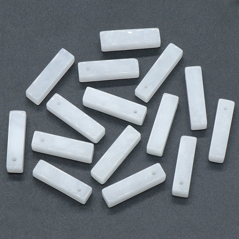 Rectangle Stone Pendant for Making Jewelry Necklace Earrings 6X6X25MM Cuboid Beads