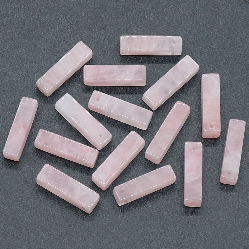 Rectangle Stone Pendant for Making Jewelry Necklace Earrings 6X6X25MM Cuboid Beads