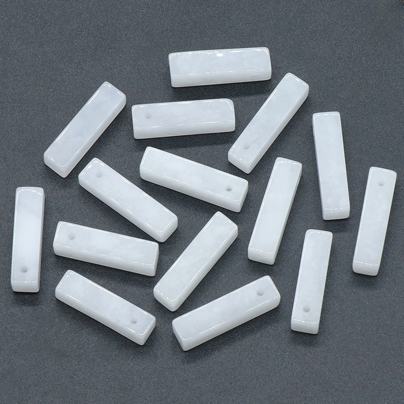 Rectangle Stone Pendant for Making Jewelry Necklace Earrings 6X6X25MM Cuboid Beads