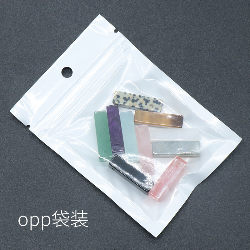 Rectangle Stone Pendant for Making Jewelry Necklace Earrings 6X6X25MM Cuboid Beads