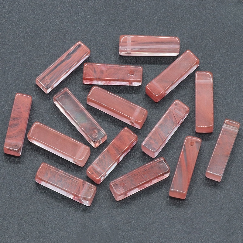 Rectangle Stone Pendant for Making Jewelry Necklace Earrings 6X6X25MM Cuboid Beads