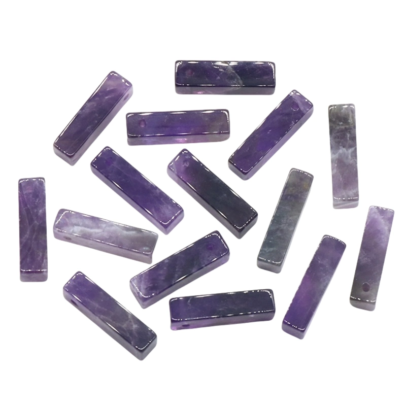 Rectangle Stone Pendant for Making Jewelry Necklace Earrings 6X6X25MM Cuboid Beads