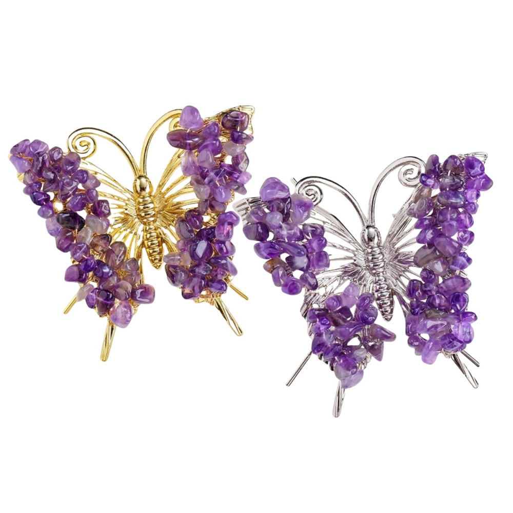 Butterfly Gemstone Decor for Office Table Home Chip Stone  Animal Ornament Decoration