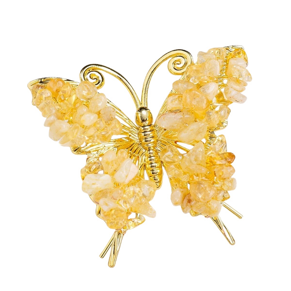 Labradorite  Butterfly Gemstone Decor for Office Table Home Chip Stone  Animal Ornament Decoration