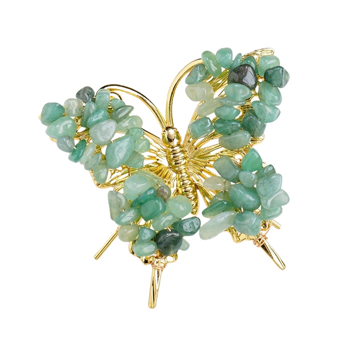 Butterfly Gemstone Decor for Office Table Home Chip Stone  Animal Ornament Decoration
