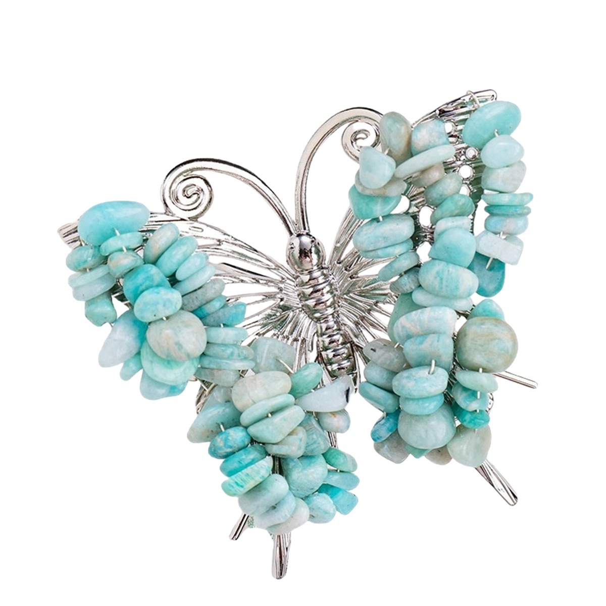 Butterfly Gemstone Decor for Office Table Home Chip Stone  Animal Ornament Decoration