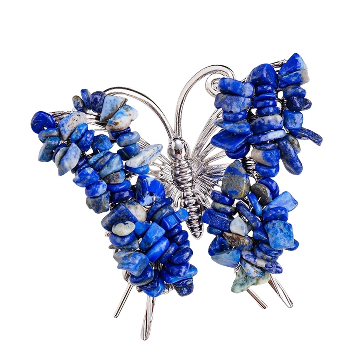 Labradorite  Butterfly Gemstone Decor for Office Table Home Chip Stone  Animal Ornament Decoration