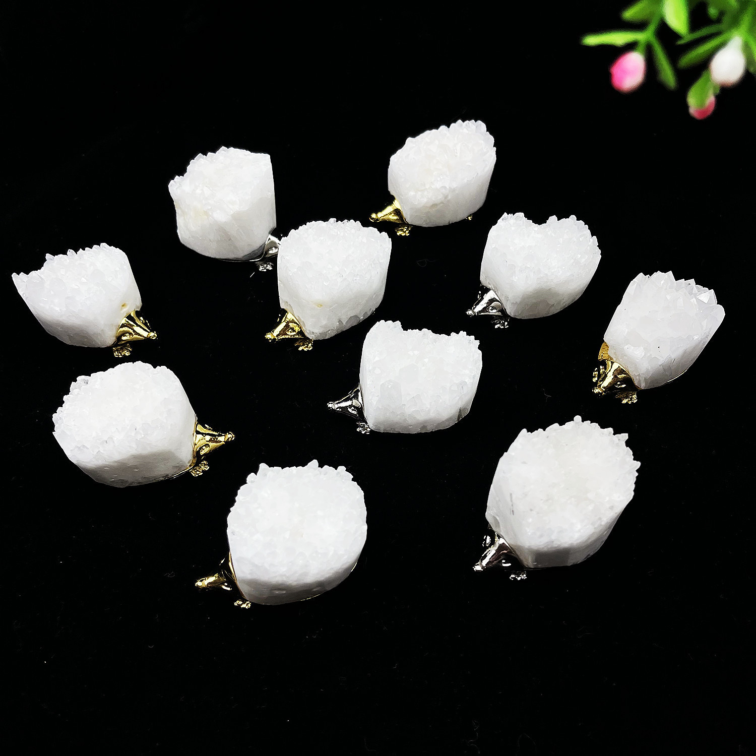 Druzy Crystal Hedgehog Miniature Figurines Animals Ornament Home Decoration