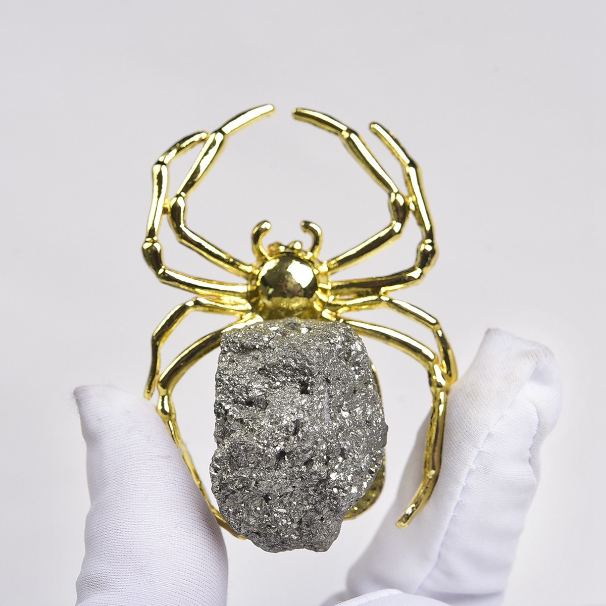 Druzy Crystal Spider Miniature Figurines Animals Ornament Home Decoration