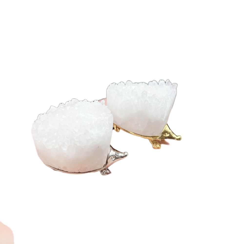 Druzy Crystal Hedgehog Miniature Figurines Animals Ornament Home Decoration