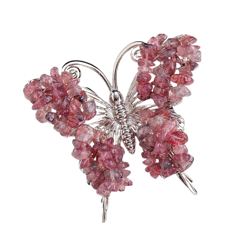 Butterfly Gemstone Decor for Office Table Home Chip Stone  Animal Ornament Decoration