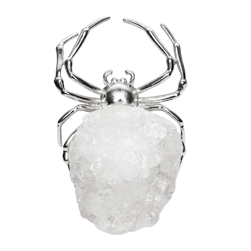 Druzy Crystal Spider Miniature Figurines Animals Ornament Home Decoration
