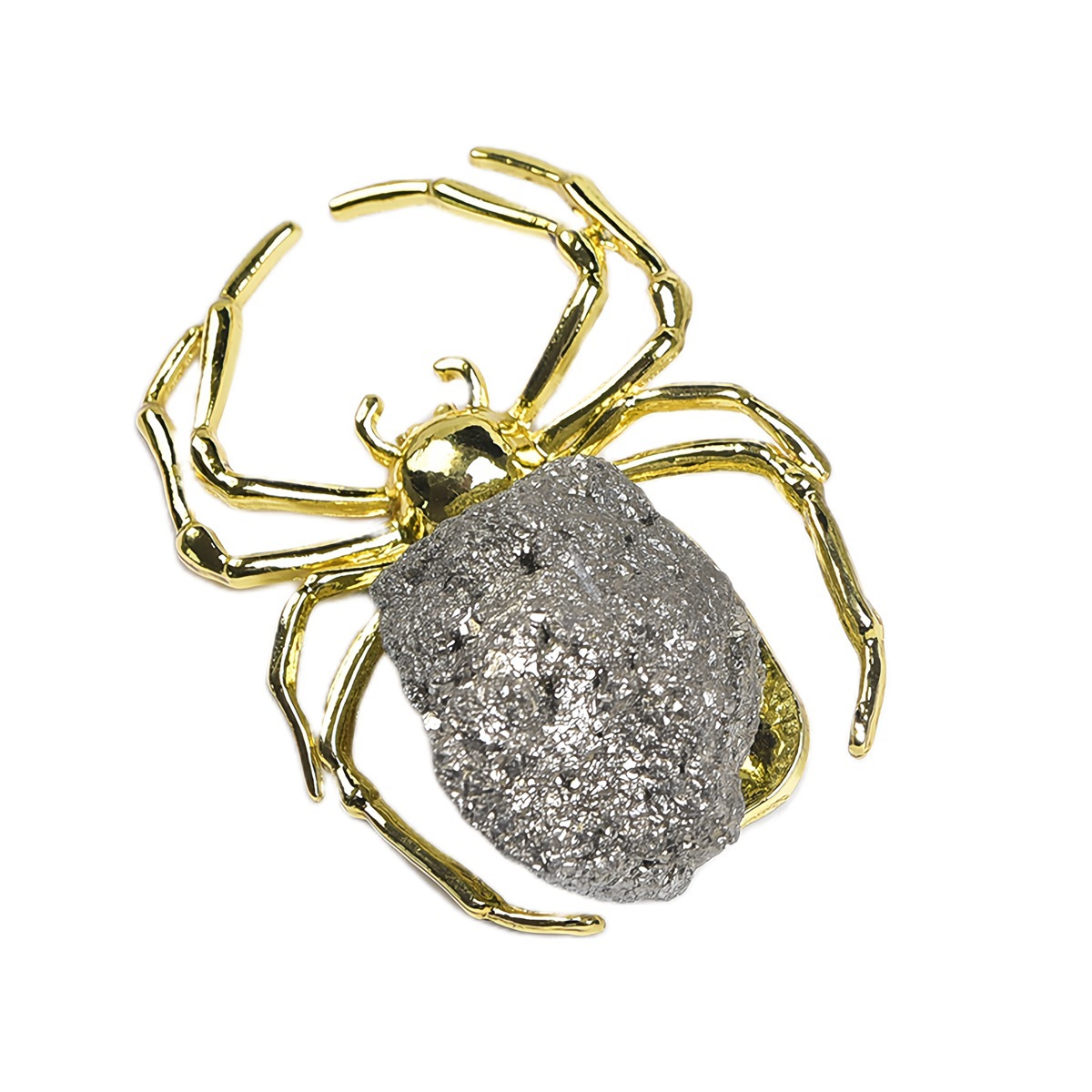 Druzy Crystal Spider Miniature Figurines Animals Ornament Home Decoration