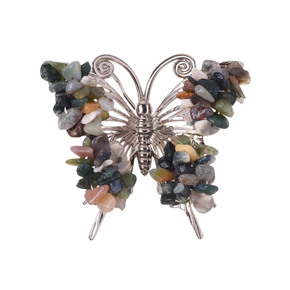 Butterfly Gemstone Decor for Office Table Home Chip Stone  Animal Ornament Decoration
