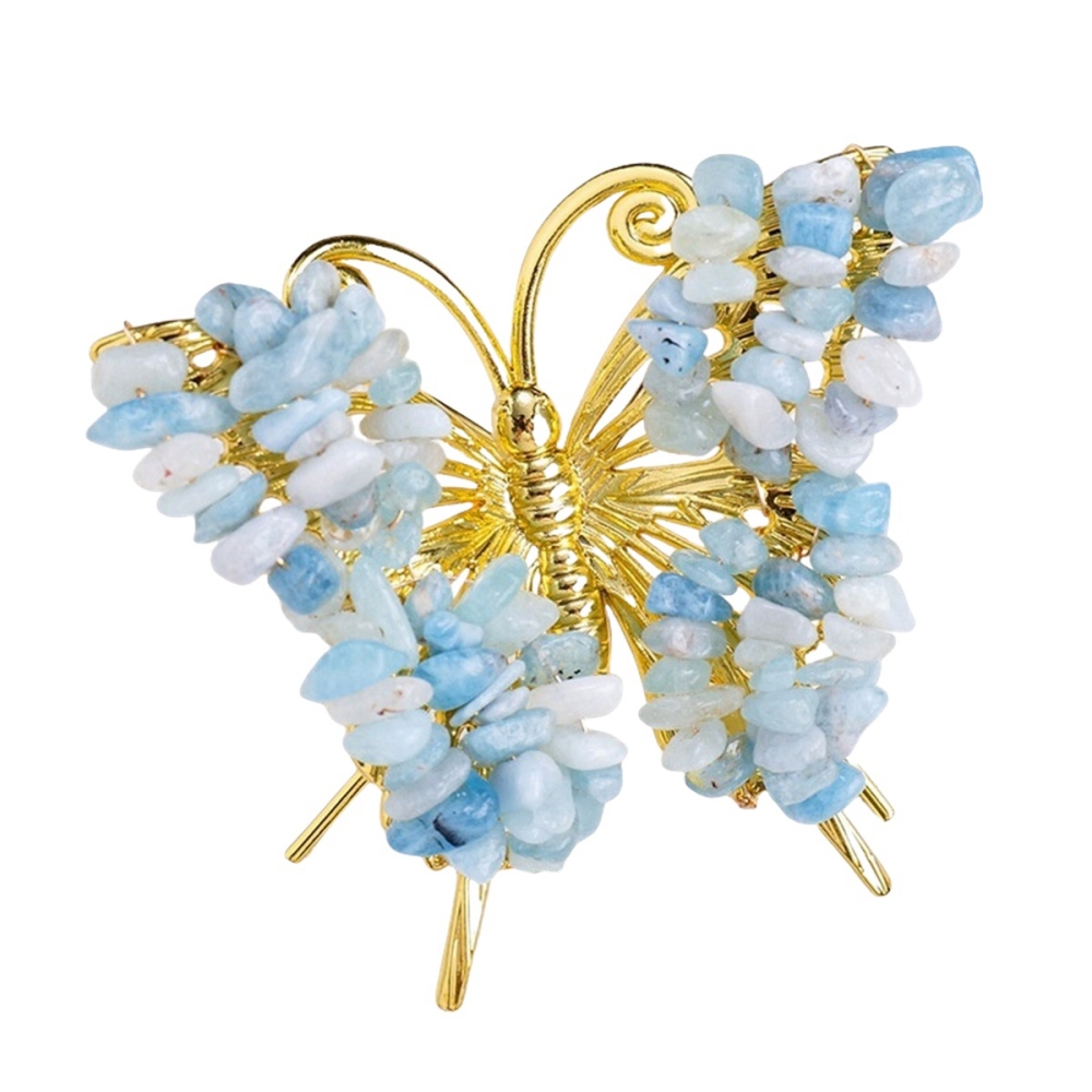 Lapis Lazuli Butterfly Gemstone Decor for Office Table Home Chip Stone  Animal Ornament Decoration