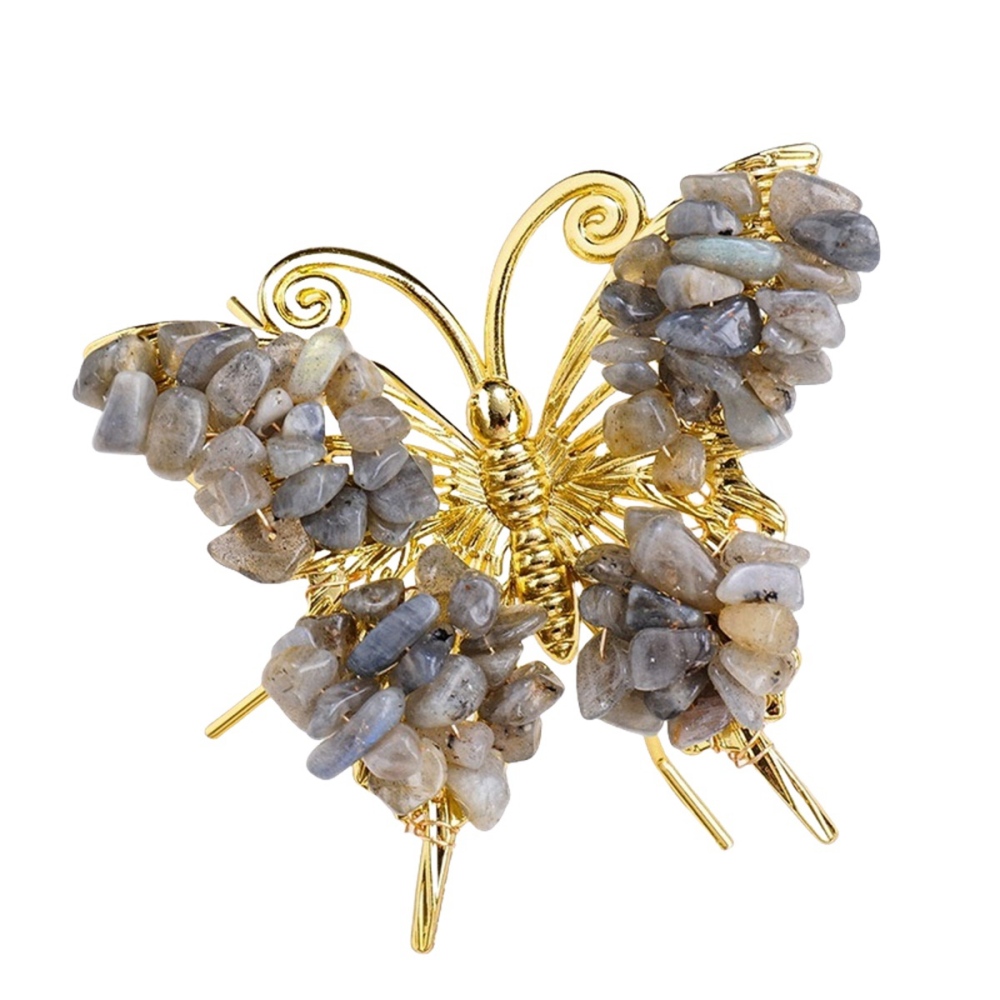 Butterfly Gemstone Decor for Office Table Home Chip Stone  Animal Ornament Decoration