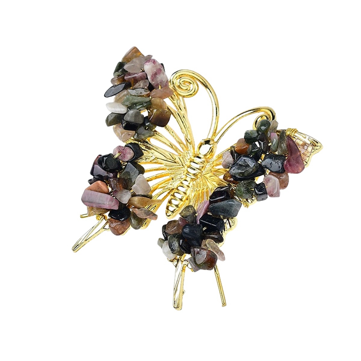 Labradorite  Butterfly Gemstone Decor for Office Table Home Chip Stone  Animal Ornament Decoration