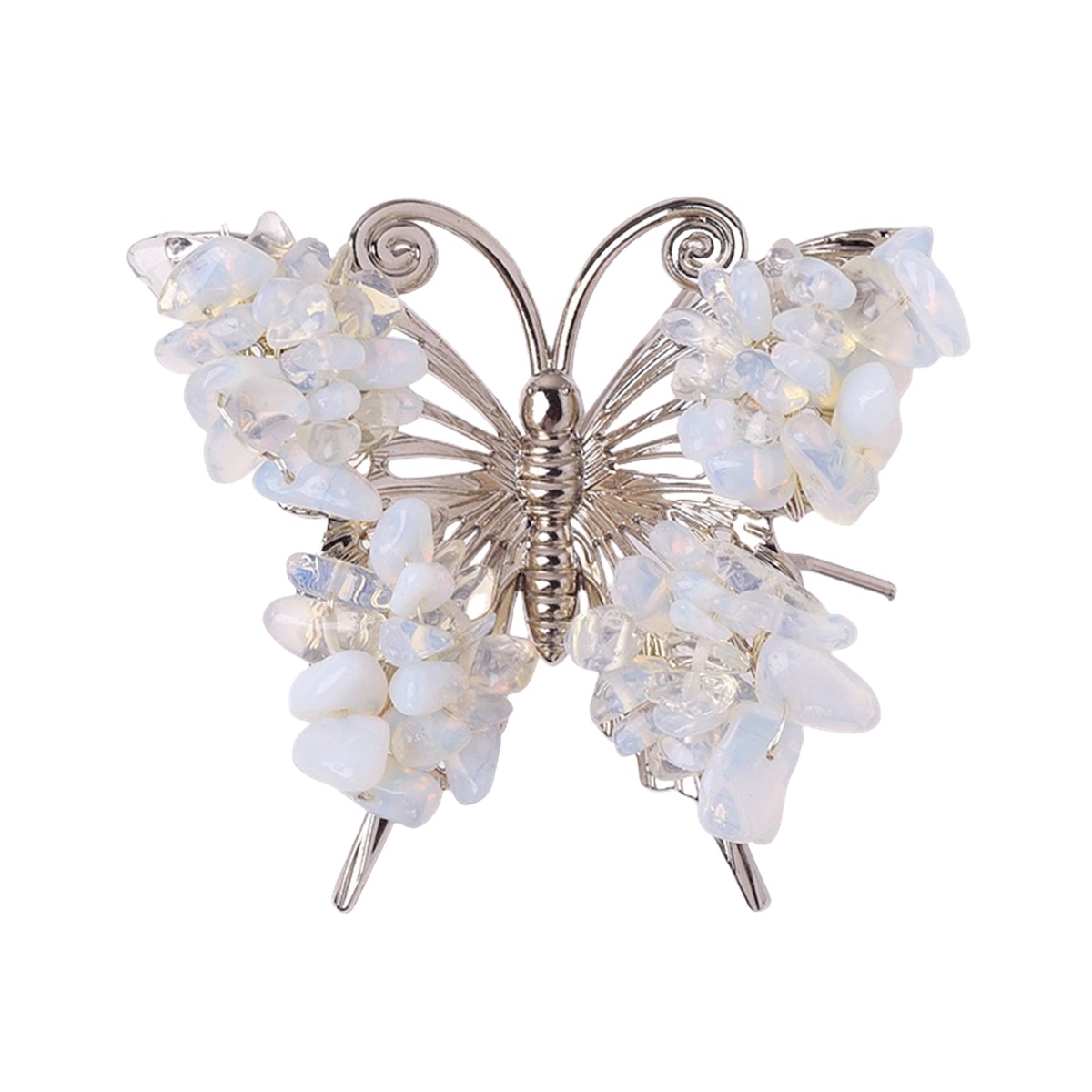 Labradorite  Butterfly Gemstone Decor for Office Table Home Chip Stone  Animal Ornament Decoration