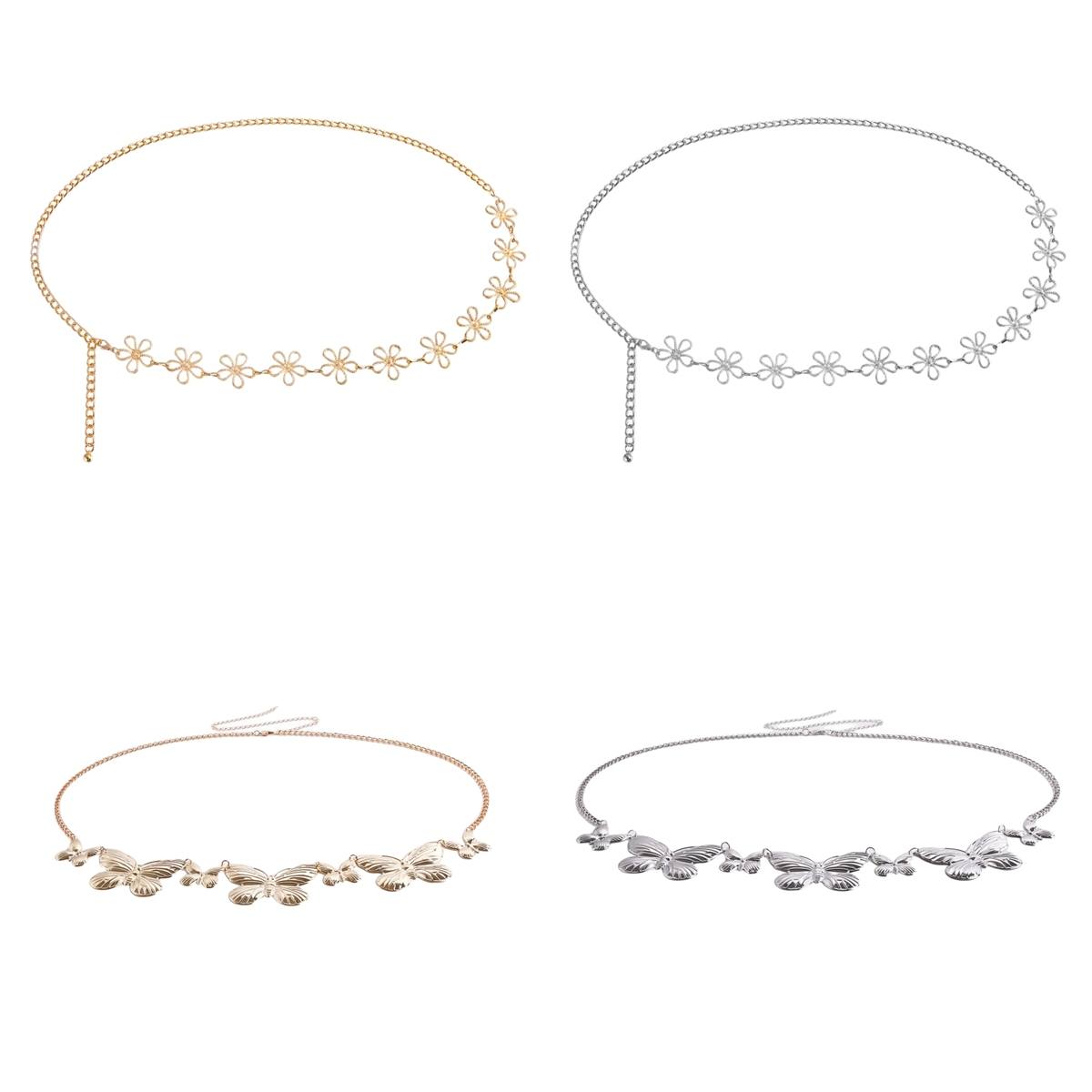 Butterfly Waist Chain for Women Girls Long Tassel Summer Jewelry Adjustable Dress Skirt