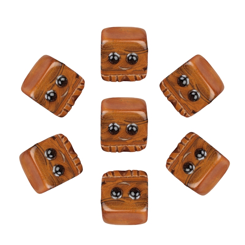 Yellow Tiger Eye Cube Gemstone Block Spirit "I'm here for you Handmade Craved 20MM Square Ornaments Home Decoration