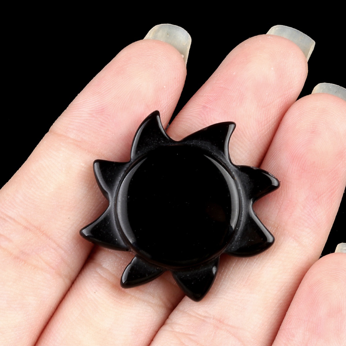 28MM Sun Gemstone Ornament Home DecorationHandmade Craved Solar Pendant for Making Jewelry