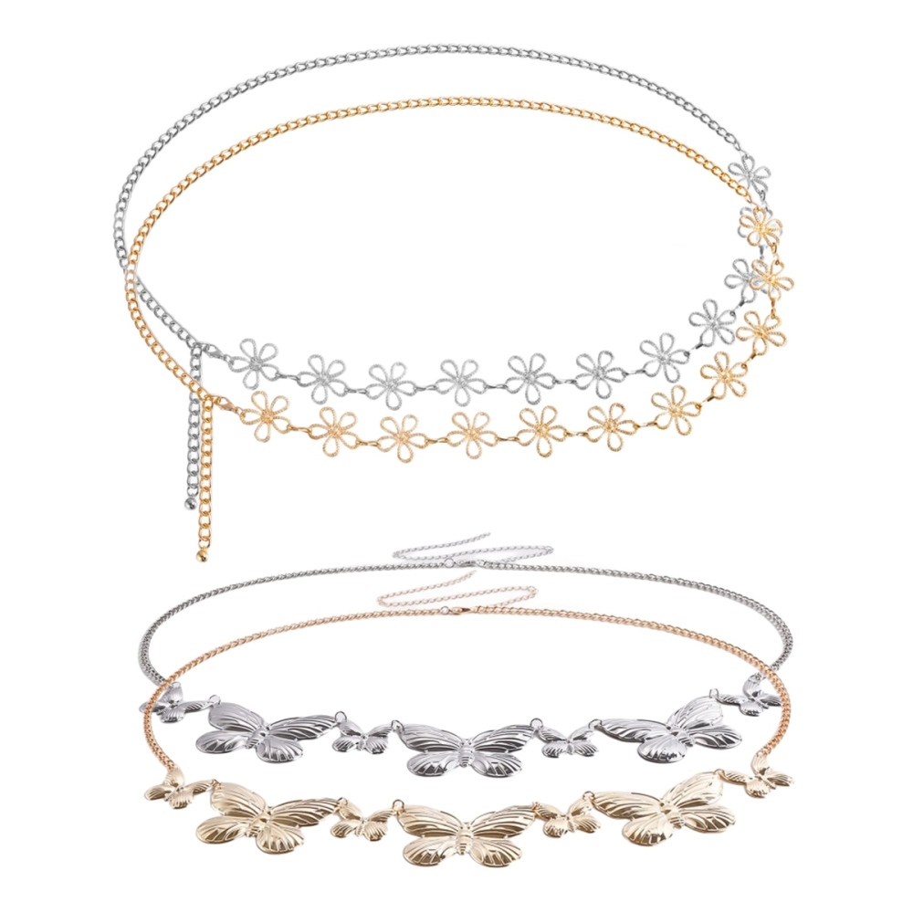 Butterfly Waist Chain for Women Girls Long Tassel Summer Jewelry Adjustable Dress Skirt