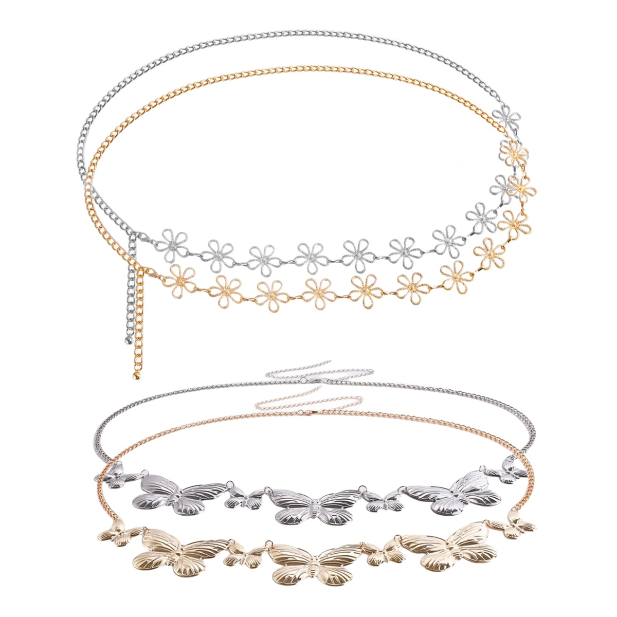 Butterfly Waist Chain for Women Girls Long Tassel Summer Jewelry Adjustable Dress Skirt